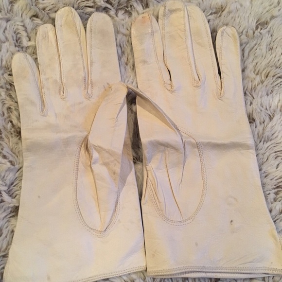 Vintage leather embellished driver retro gloves - Picture 3 of 4